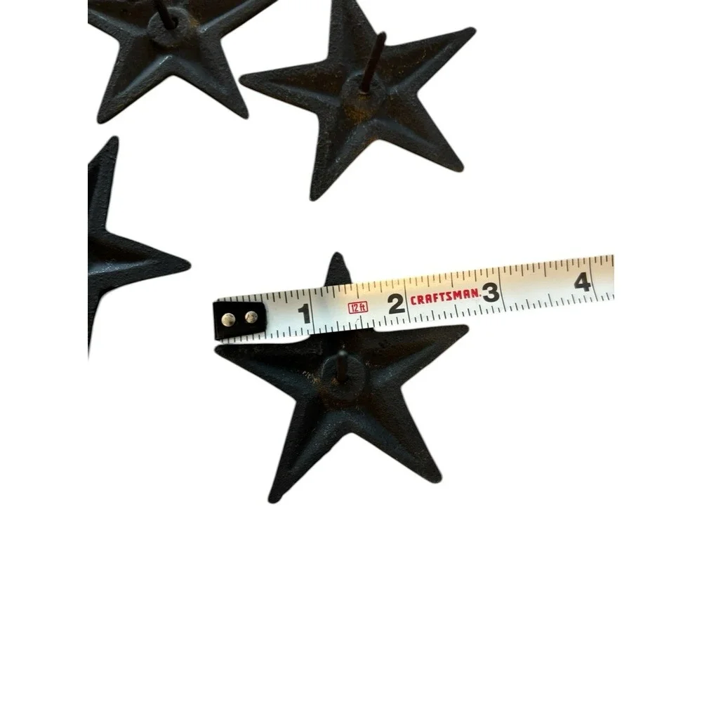 Cast Iron Texas Star Nails Tacks Rustic Finish Western 2.5 inch Head (Pack of 6)